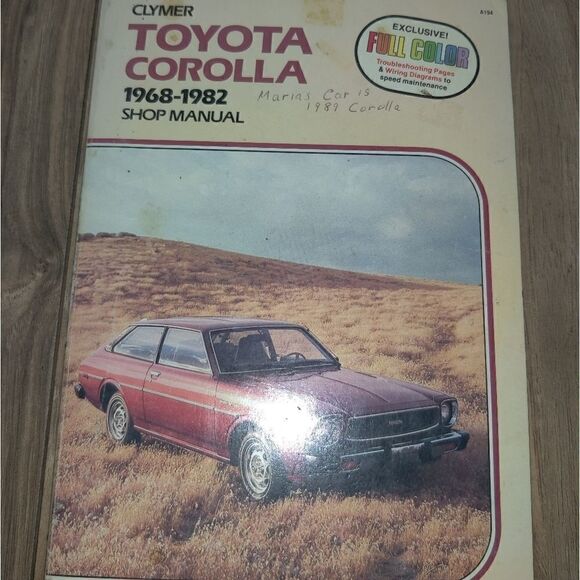 Clymer Toyota Corolla Repair Shop manual Book 1968-1981 - Picture 5 of 8
